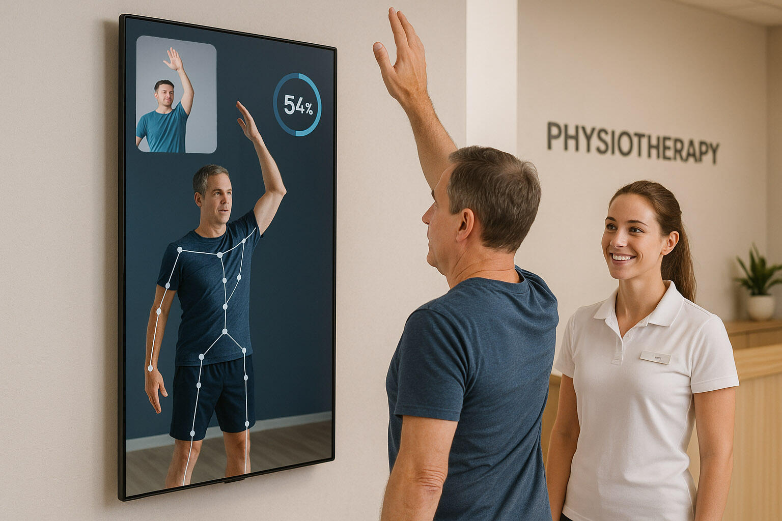 Clinician performing movement analysis